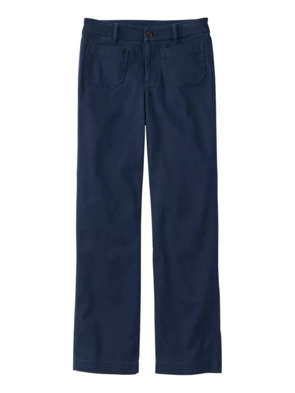 L.L. Bean Comfort Stretch Patch Pocket Pants, Mid-Rise Wide Straight-Leg Chino